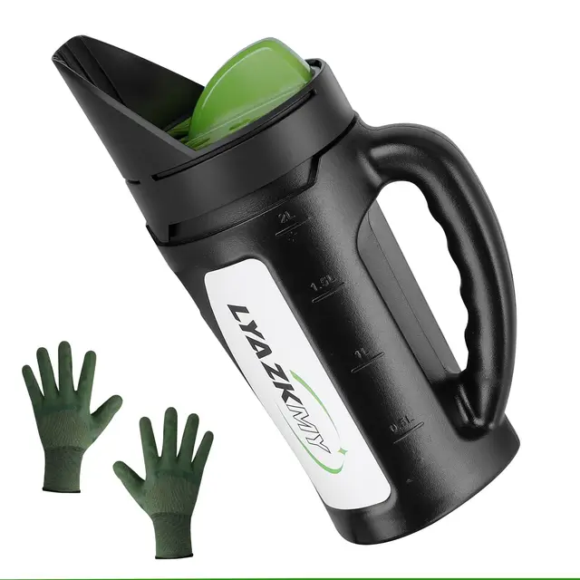 Handstreuer für Grassamen, Dünger, Eisschmelze und Erdfutter, Mehrzweck-Rasen- und Gartenstreuer mit einstellbarer Öffnungsgröße, 2,5 l großer Kapazität, Handstreuer