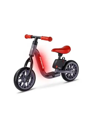 MICRO™ Smart Balance Bike | Porsche Edition | inkl. MySTOPY Bremsunterstützung mit Fernbedieunung | Laufrad für Kinder ab 18 Monaten | Porsche Schriftzug LED | Jungs & Mädchen