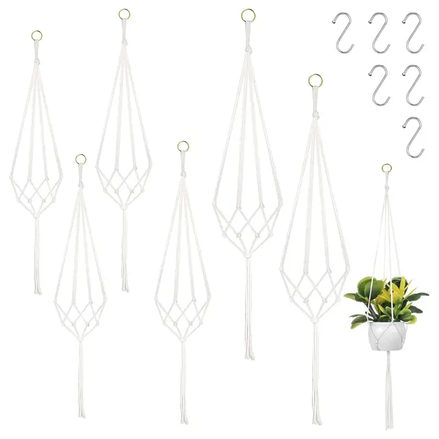 niyata makramee blumenampel set 6er