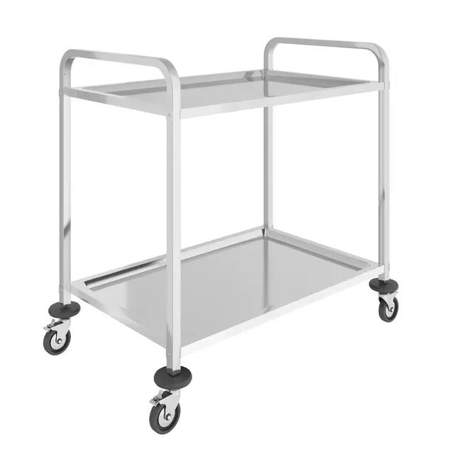 blv servierwagen edelstahl 2 böden