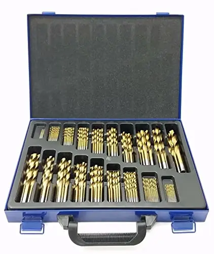 170-teilig Metallbohrer Set Metallbohrersortiment HSS geschliffen,Split Point Handbohrmaschine Spiralbohrer Bohrersets Profi-Steinbohrersatz,Bohren in Edelstahl/Stahl/Holz/Gusseisen/Aluminium