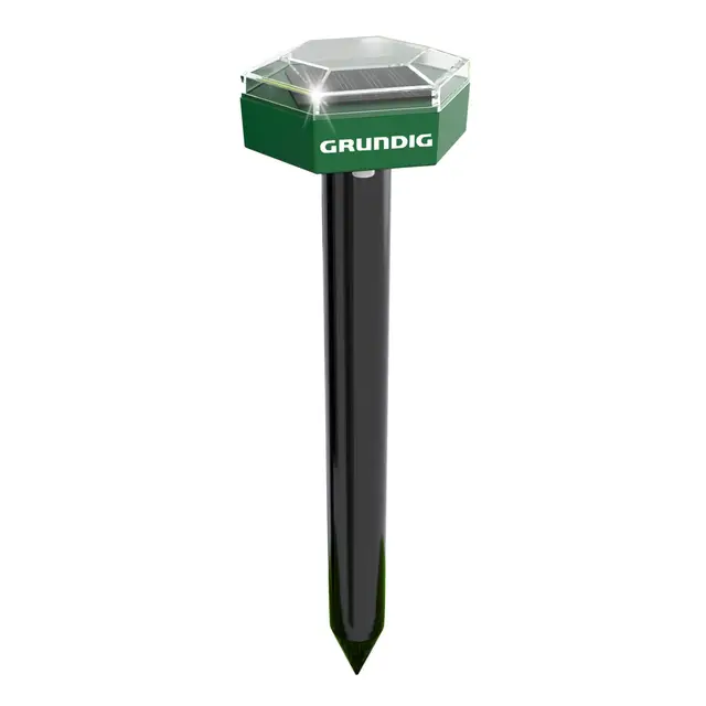 GRUNDIG Maulwurf Vertreiber Wühlmausschreck 2erPack - SCHNELLE Ergebnisse mit extremen Wirkradius I Wühlmaus, Maulwurf vertreiben - Solar Maulwurfschreck Maulwurfvertreiber