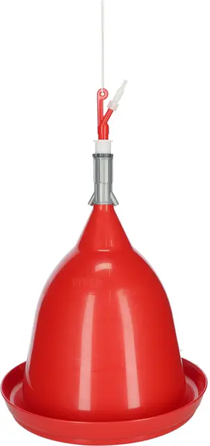 Kerbl automatische Geflügeltränke 70170 - aufhängbar, rot, Kunststoff