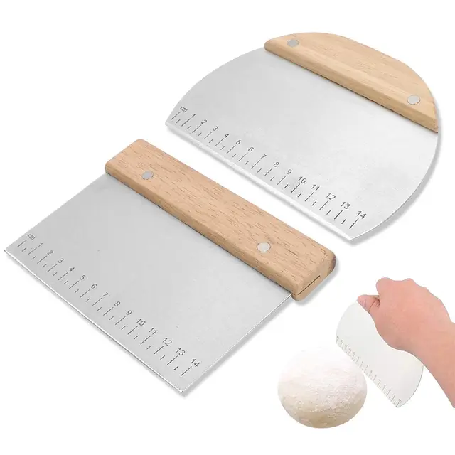 quyueug teigkarte edelstahl 2er set