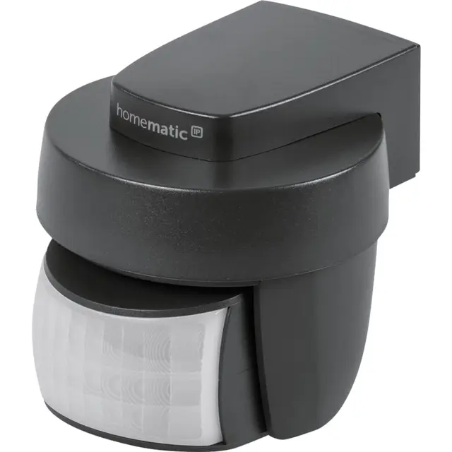 Homematic IP Smart Home Bewegungsmelder mit Dämmerungssensor – außen, anthrazit, Zubehör für Smart Home, Bewegungserkennung, schaltet Leuchten, Energie sparen, 156227A0