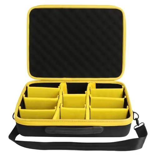 Powarobor Akku Lagerung Case Box Koffe,Etui Tasche,Aufbewahrungstasche Beutel für DeWalt/Stanley Akku,Ladegerät,Zubehör und Werkzeug(Hält 18V/54V 5.0Ah,6.0Ah,3.0Ah,9.0Ah 2.0Ah Akkus,Nur hülle)