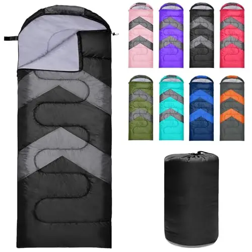 Schlafsack 3-4 Jahreszeite für Outdoor Camping Warme Einzelne Erwachsene Wasserdicht Leichter Ultraleicht Schlafsack für Erwachsene Kinder Camping Wandern, Reise