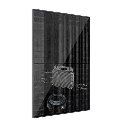 VALE Balkonkraftwerk Bifazial 450 Wp Full Black - Marstek-M2-800 Wechselrichter - Solaranlage - Hochwertiges Solarpanel Set - 3m AC-Kabel