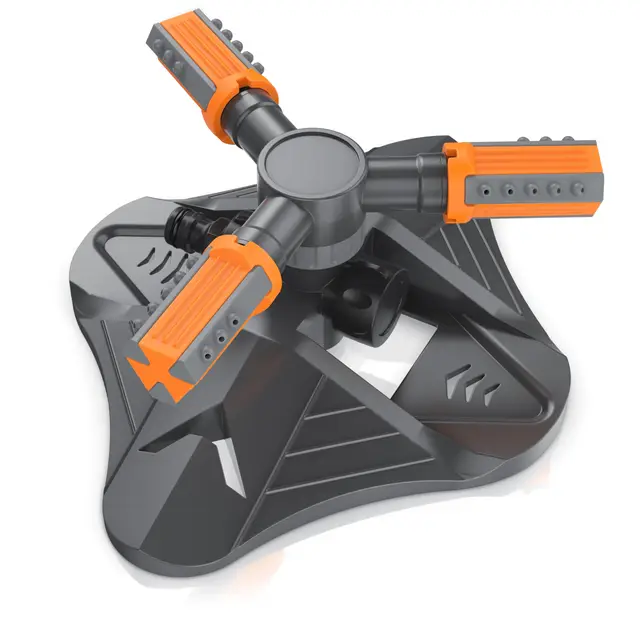 Brandson - Rasensprenger 3/4 Zoll - 360 Grad Kreisregner - Garten Sprinkler - Rotierender Wasser Sprinkler - mit Schnellkupplung - für Bewässerungsanlagen - Rasensprinkler für den Garten