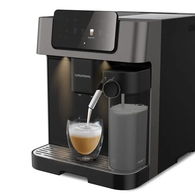 Grundig KVA 7230 Kaffeevollautomat | 10 Kaffeespezialitäten, 13-Stufiges Mahlwerk & Milchschäumer | 1350 W, 19 Bar