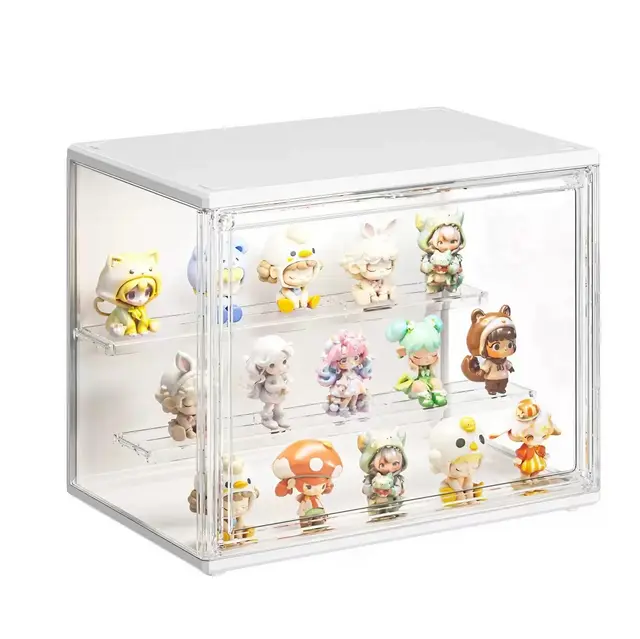 Siyecioa LED Acryl-Vitrine mit Magnettür 27×21×18 cm