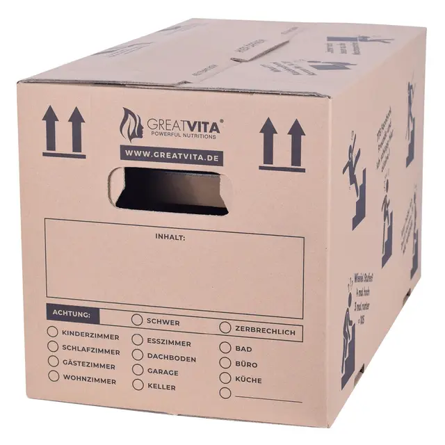 GreatVita Umzugskarton 2-wellig 60×35×33 cm 10er-Set
