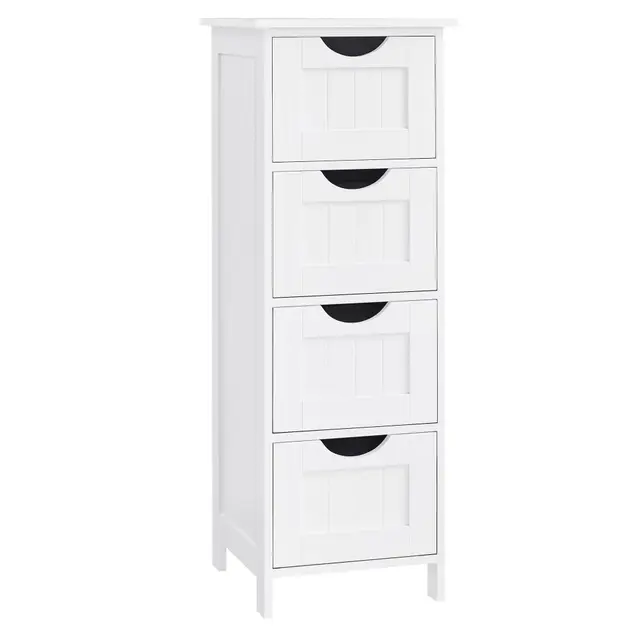 vasagle lhc40w badschrank 4 schubladen