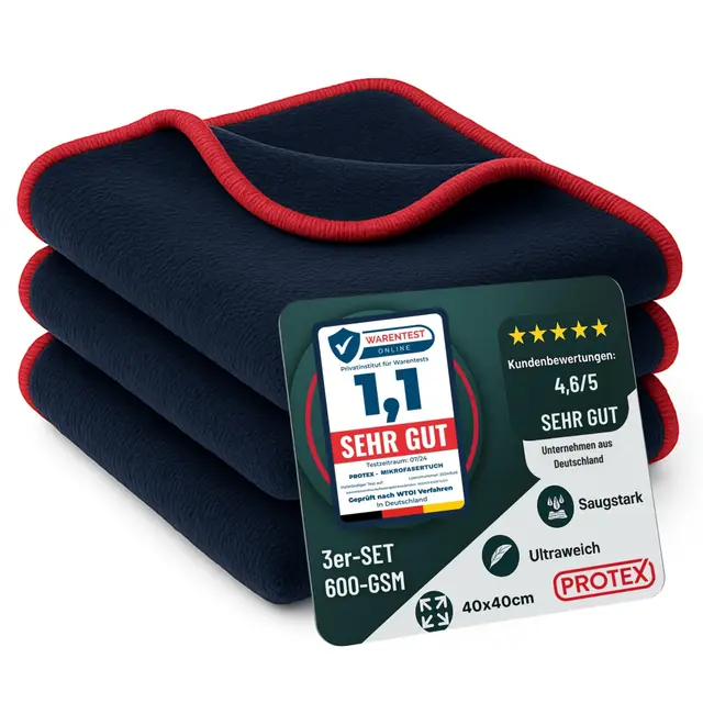 protex mikrofasertücher auto 380 gsm