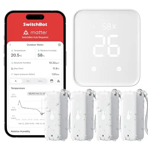 SwitchBot W3400010 Thermometer-Hygrometer-Set