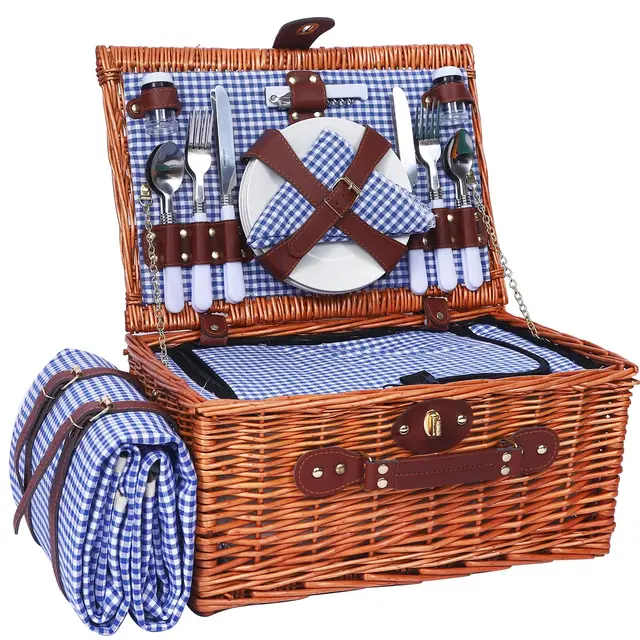 hybdamai picknickkorb set 4 personen