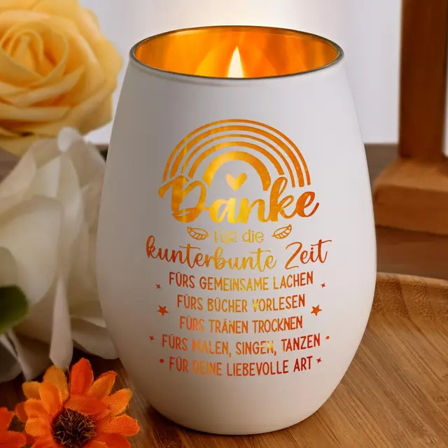 joymaking windlicht gravur danke bunte