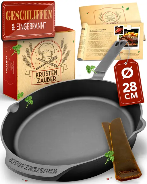 KRUSTENZAUBER Gusseisenpfanne 28 cm Induktion