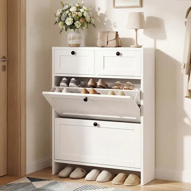 vowner schuhschrank schmal 80cm 4 fächer