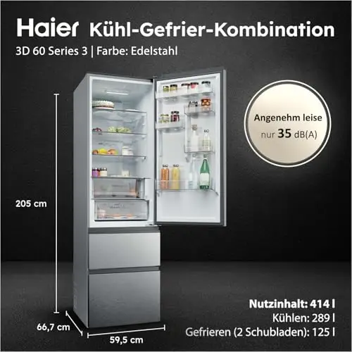 haier kühl-gefrierkombination 2m