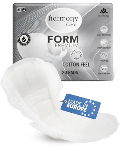 Harmony Care® Premium Form MAXI NIGHT- saugstarke Inkontinenzvorlagen - große Windeln für Erwachsene Unisex - auslaufsichere Inkontinenzeinlagen bei starker Inkontinenz - 20 Stück