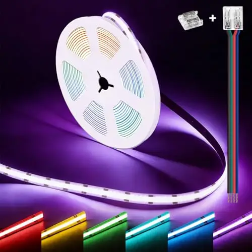 illuburg cob led streifen rgb 5m