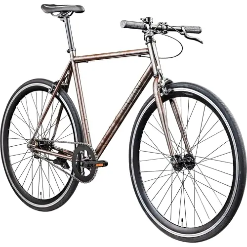 Galano Blade Fixie Bike für Damen und Herren 165-195 cm Singlespeed Fahrrad Retro 28 Zoll viele Größen Urban Bikes mit Flipflop Nabe Rennrad City (raw, 59 cm)