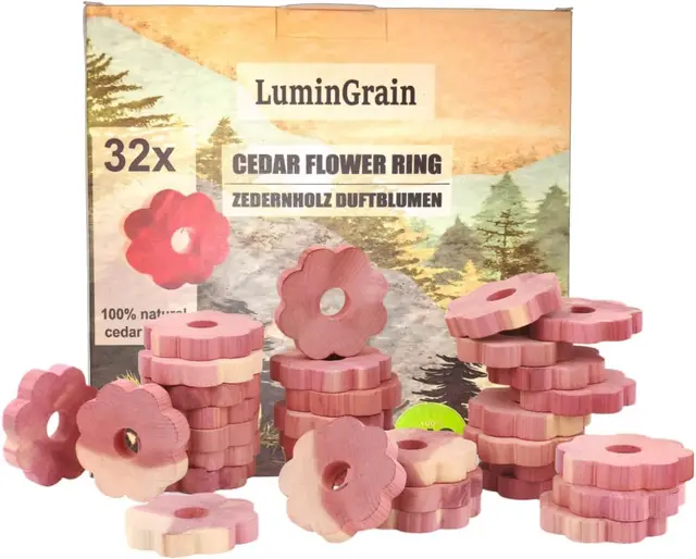 lumingrain zedernholz ringe 32er set