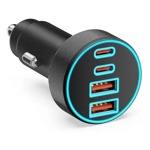 CREAPICO 90W KFZ-USB-Ladegerät 4-Port USB-C & USB-A