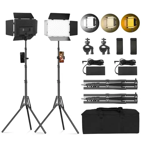 soonpho 2x led videoleuchte 20w