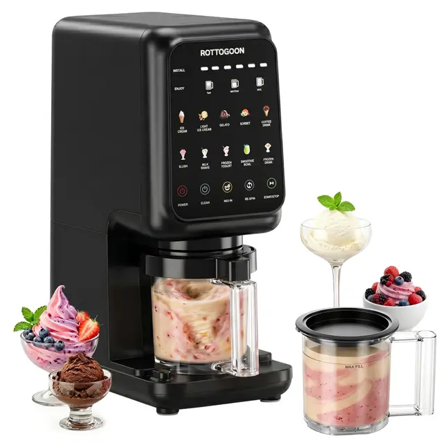 ROTTOGOON KF-2505G1 Eismaschine mit 3 Bechern und 10 Programmen