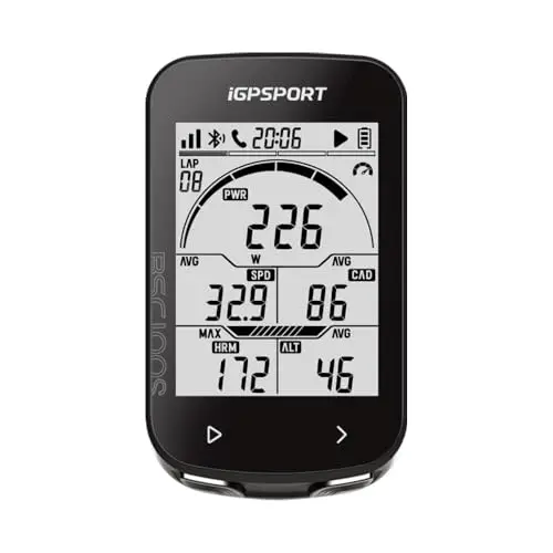 iGPSPORT BSC100S Fahrradcomputer Kabellos, 2.6'' Display Fahrradtacho Kabellos, IPX7 Wasserdicht 40H Wiederaufladbare Batterie Bluetooth5.0 ANT+ (BSC100S)