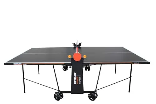 KETTLER Tischtennisplatte Basic Outdoor | Wetterfest | Zusammenklappbar & leicht verstaubar | 4mm Aluminiumverbundplatte | Sichere Lieferung | Leichter Aufbau