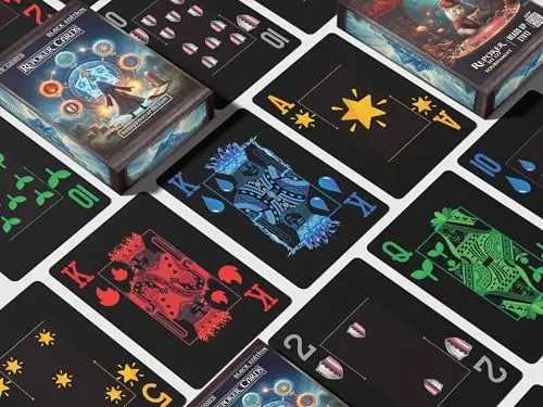 Premium Pokerkarten (Weiße und Schwarze Edition) – 65 Karten, 100% Kunststoff, wasserdicht und sammelbar, QR-Code für Strategie- und Denkspiele für Clubs, Spieler und Sammler (Black)