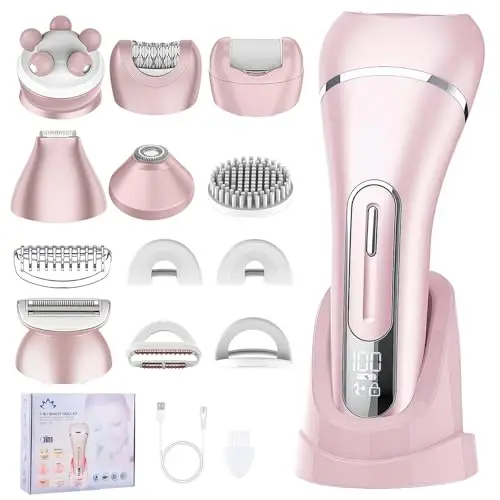 Focenat 7-in-1 Epilierer Damen IPX7 mit LED-Anzeige