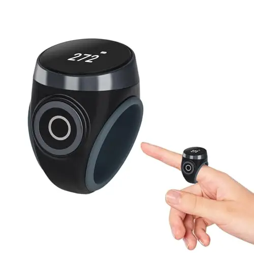 Wasserdicht Smart ZäHler Klicker - Digitale Tragbarer HandzäHler mit 2 Silikonring, Maschenzähler Verstellbare Größe, Touchscreen Click Handzähler, Reihenzähler Stricken, für Inventur, Sport, Golf