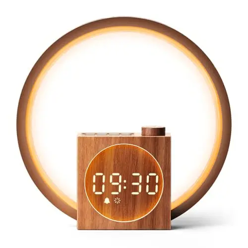 Dreamegg LED Nachttischlampe mit Wecker
