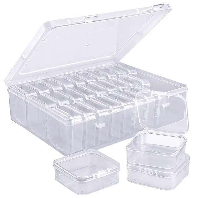 YYGMSS Aufbewahrungsboxen mit Deckel 30er-Set transparent