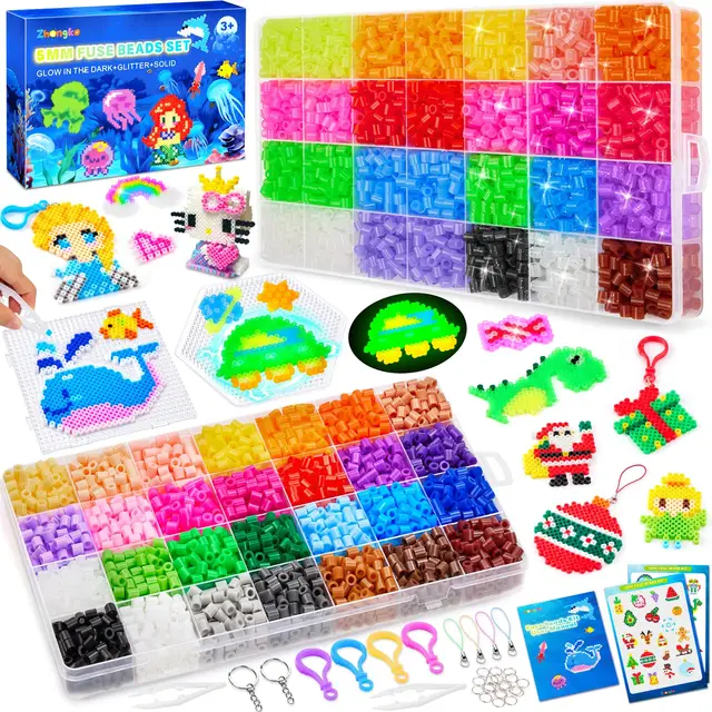 zhongko bügelperlen set 48 farben