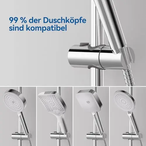 auralum duschstange 90cm chrom edelstahl