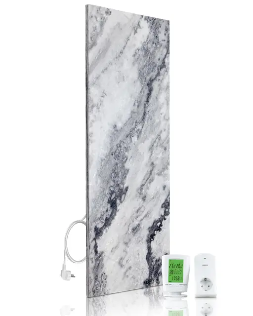 Naturstein Infrarotheizung 800 Watt Qarama - Marmor 100x40 cm