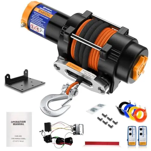 Anbull Elektrische Seilwinde 12V 4500 LBS / 2045 kg mit Synthetikseil