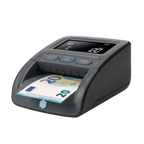 Safescan 155-S automatischer Geldscheinprüfer zur schnellen Überprüfung von Geldscheinen - Falschgeldprüfgerät mit 7-facher Echtheitsprüfung - 100% genauer Geldscheinprüfer