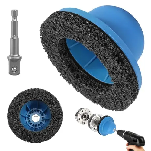 prota Radnabenschleifer Innen-Ø 90mm Außen-Ø 150mm, Kugelkopfschleifer für Anhängerkupplung, Nabenschleifer mit 1/2"-Antrieb, Radnaben Bürste für Felgenwechsel Radnabe Reinigen Rostentfernung