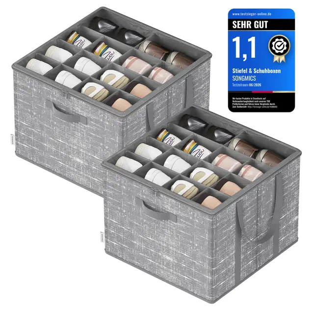 songmic schuh organizer 2er set 16 paar