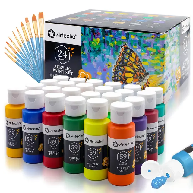 artecho acrylfarben set 24 farben 59ml