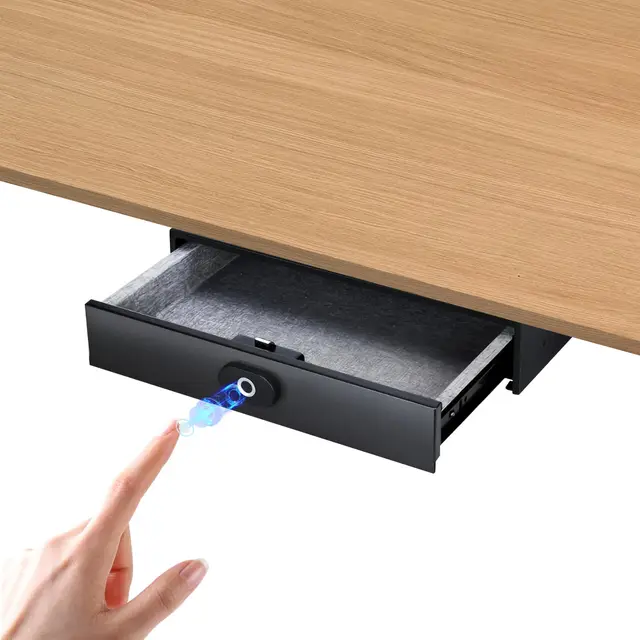 Smart Touch Fingerabdruck Safer, Hidden Safe mit Fingerabdruck Identifikation, mit Starker Schließschraube, Smart Home Schublade Safe Koffer für Home, Office, und Hotelgebrauch