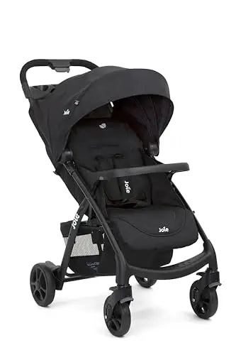 Joie Muze™ LX Buggy, Liegeposition, kompakt faltbar, 5-Punkt-Gurt, kompatibel mit Reisesystemen – Geburt bis 3 Jahre (0–15 kg) (Coal)