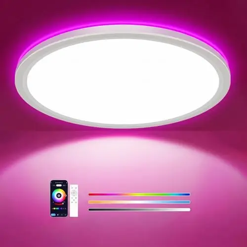 zemty led deckenleuchte rgb 24w