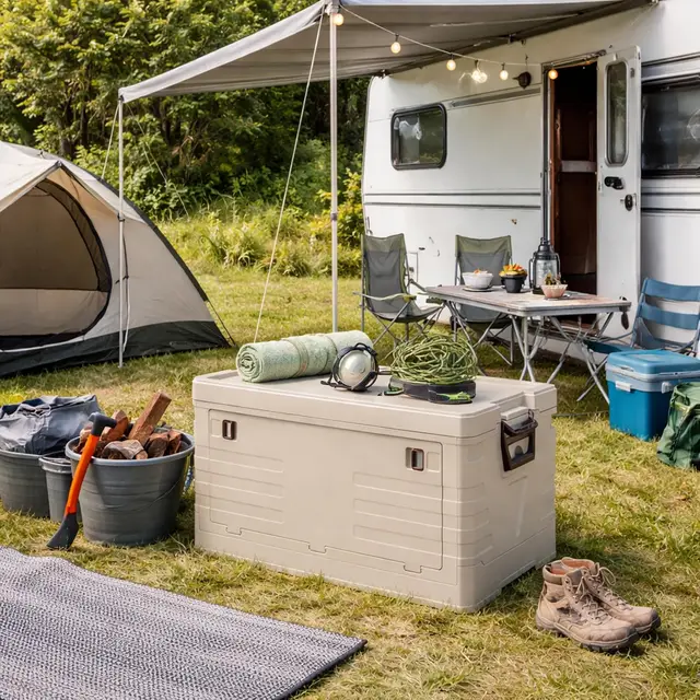 Mojawo Outdoor Klappbox 55 Liter Beige